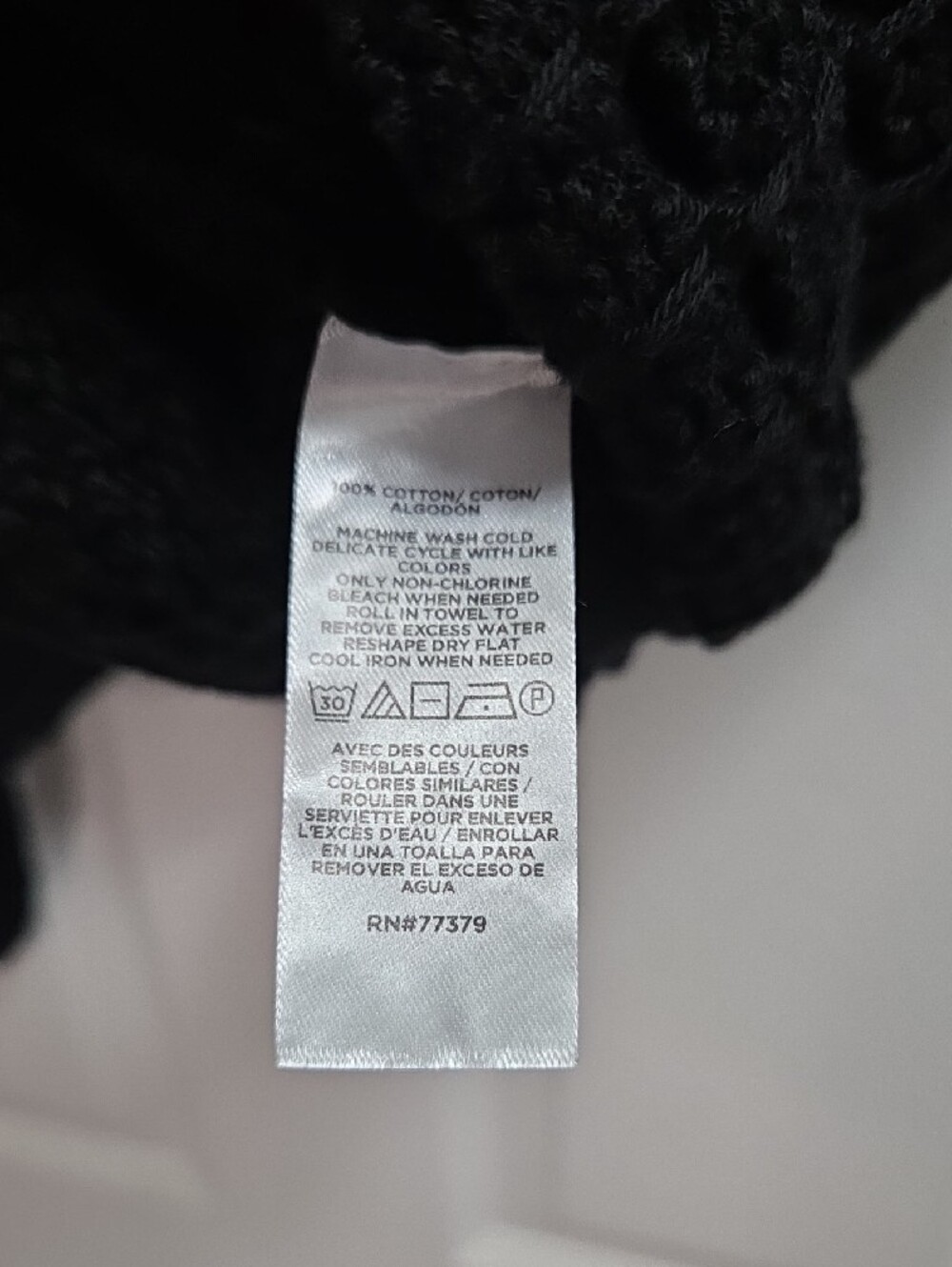 Ann Taylor Black Open-Knit Button Down Cardigan - Picture 5 of 5